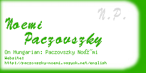 noemi paczovszky business card